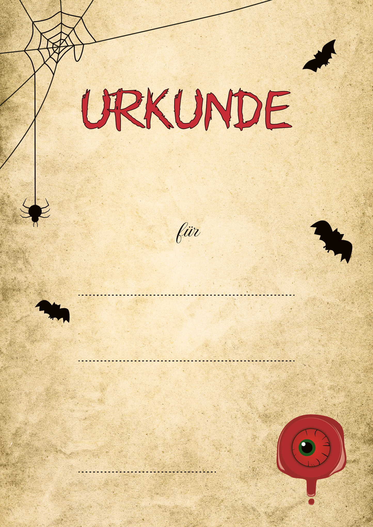 Halloween Urkunde für Kinder