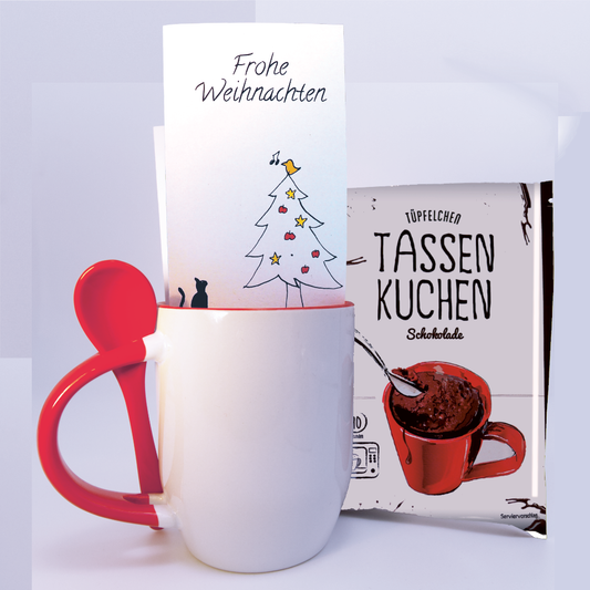 Tassenkuchen-Geschenkset "Frohe Weihnachten"