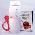 Geschenkset „Frohe Weihnachten" – Tasse, Tassenkuchen & Karte in der Geschenktüte