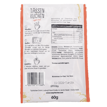 Tassenkuchen Apfel-Zimt von Tüpfelchen mit Apfelstücken