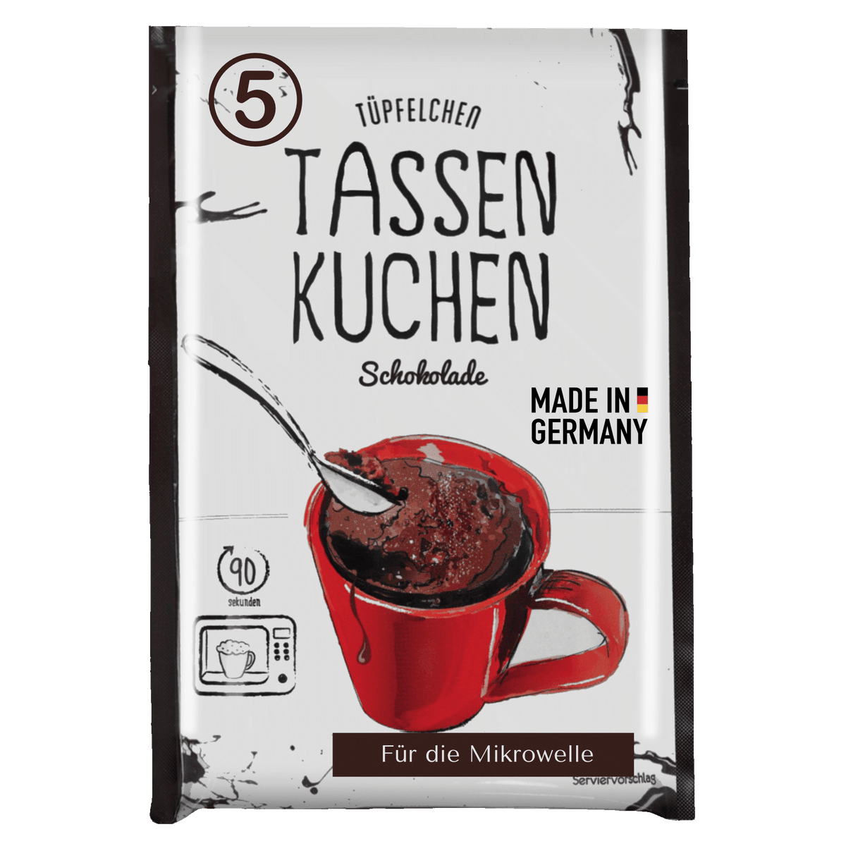 Tassenkuchen Schokolade von Tüpfelchen mit Schokostückchen