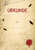 Halloween Urkunde für Kinder