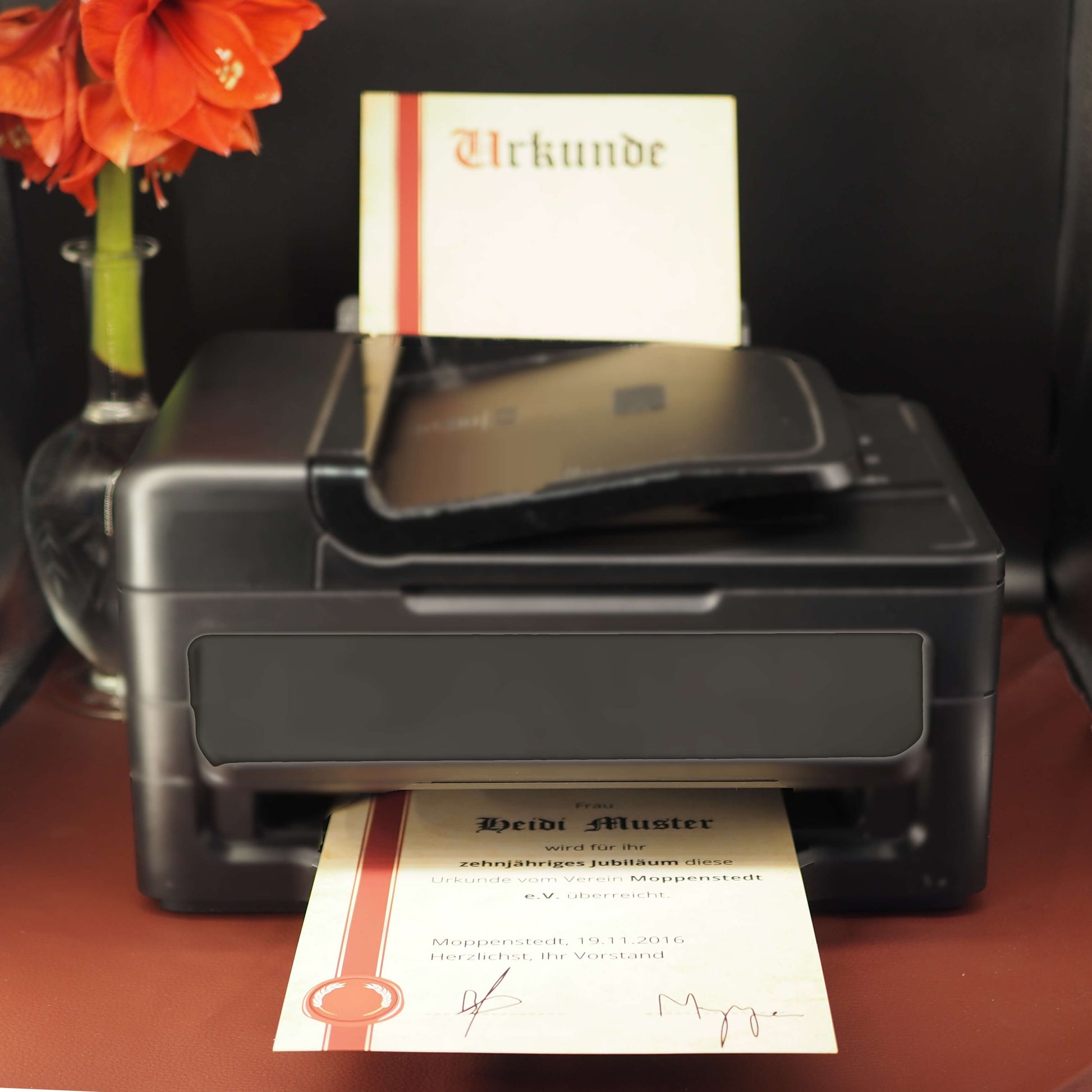 Urkunde Blanko Drucker Laserdrucker oder Tintenstrahldrucker Inkjet